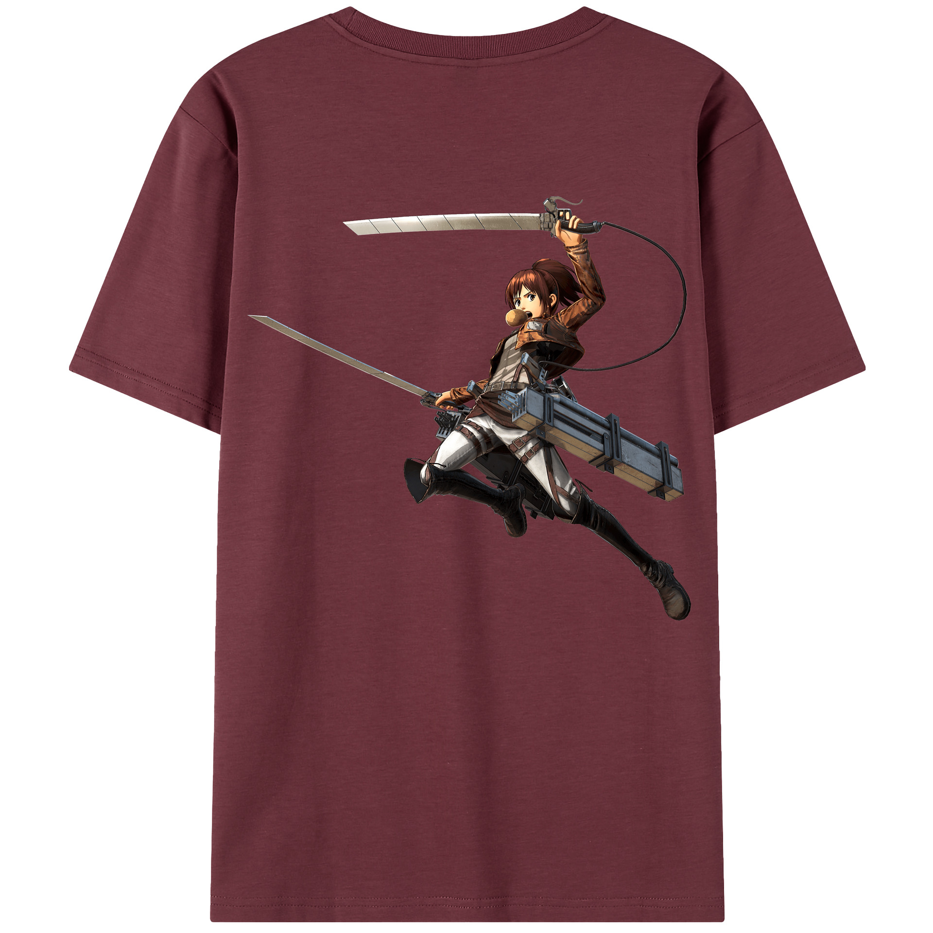 （画像用） 進撃の巨人 サシャ·ブラウス Attack on Titan Sasha Blaus 綿100％半袖Tシャツ（背面プリント）